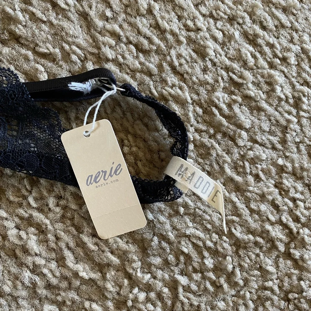 NWT Aerie Maddie black bra size 36C